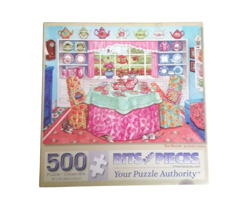 Puzzle Parker Fulton - Tea room Bits and Pieces 500 pin up jigsaw