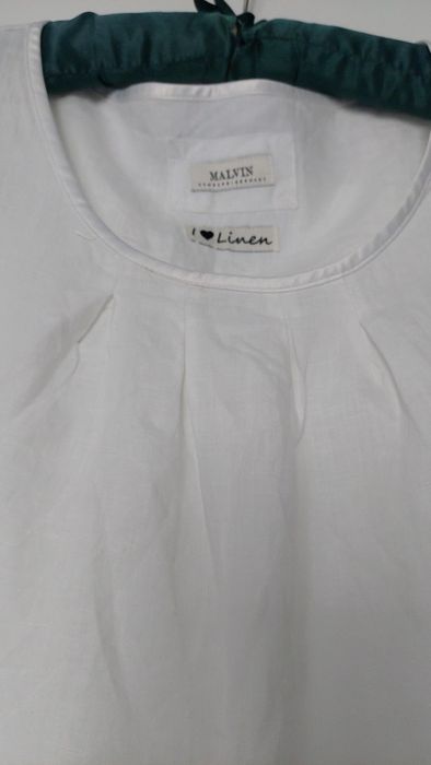 Sukienka biała z lnu r.36 lniana Malvin