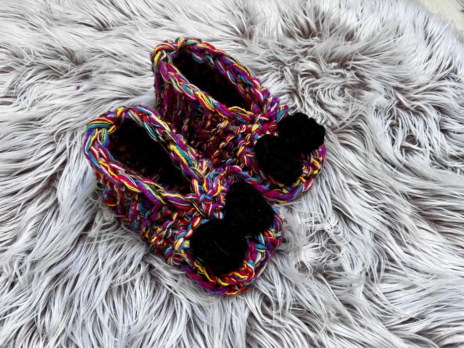 Kapcie wełniane bambosze paputki rękodzieło HIT!!! roz. 36