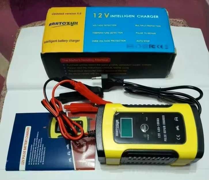 Carregador baterias 12V 6A Carro autocaravana moto LCD NOVO