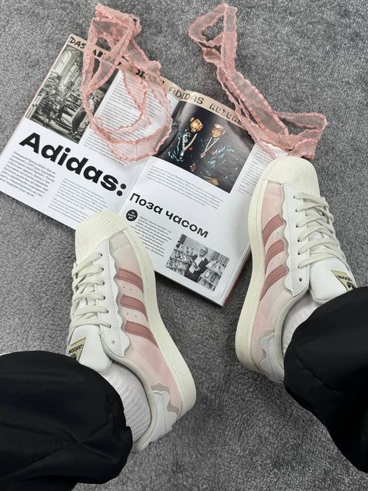 Жіночі кросівки / Adidas Superstar Cappuchino pink / Адидас суперстари