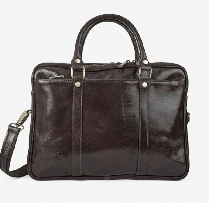 Кожаная сумка Сумка под ноутбук Портфель из натуральной кожи Италия