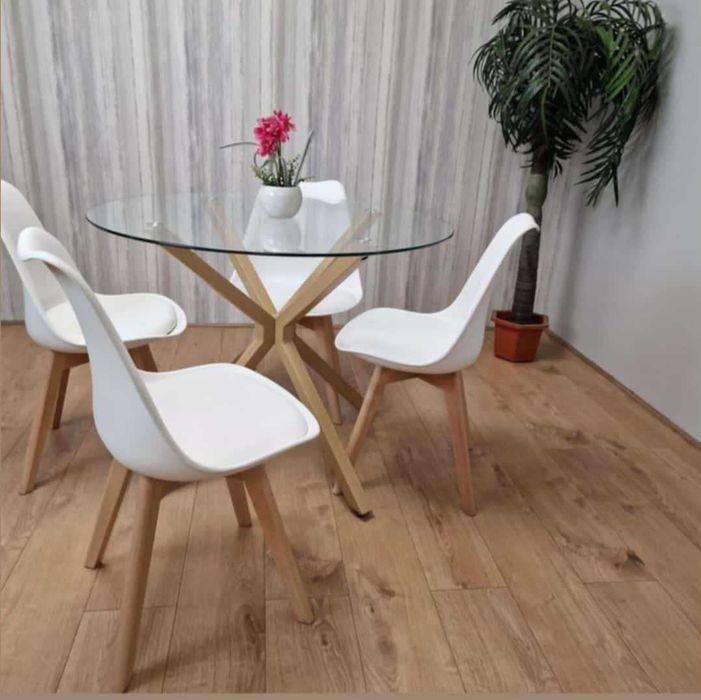 Conjunto de jantar redondo com cadeiras/Novo/Pagamento na entrega/Entrega gratuita