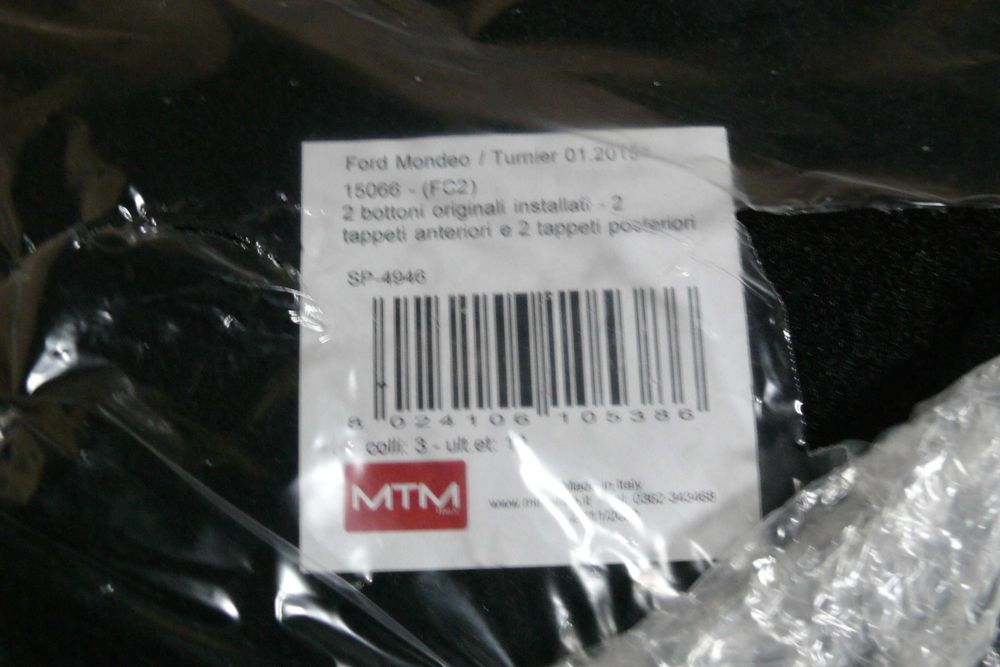 MTM SP-4946 Tapete  Ford Mondeo / Turnier 01.2015>, preto