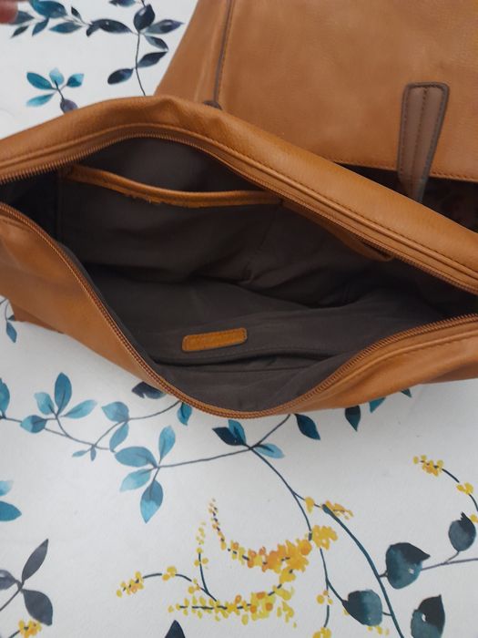 Carteira mel e castanha reversivel