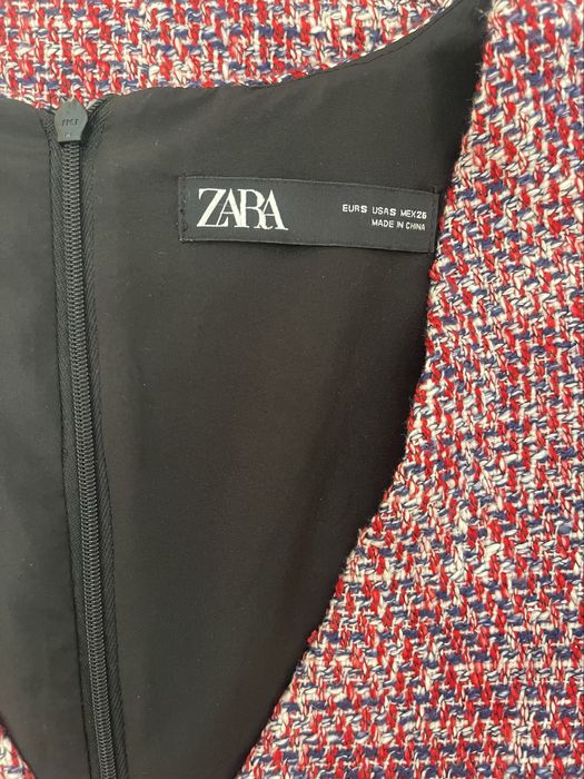 Твидовое платье zara s