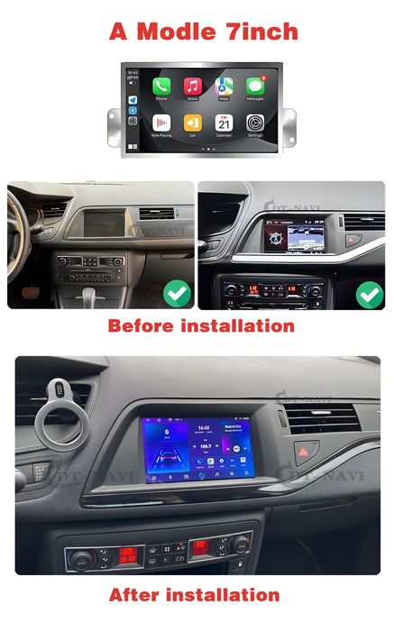 Rádio Android Citroen C5 X7 2008 a 2017 7" 2/32GB CarPlay Android Auto (Novo)