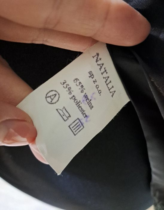 Wełniana marynarka w kratkę 40 L