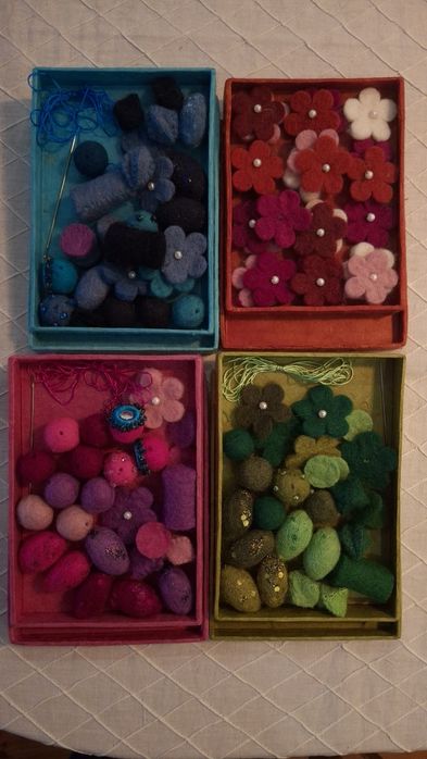 Kit feltro artesanato, para colares, pregadeiras