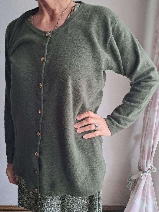 Zielony sweter United Colors of Benetton r. uniwersalny vintage