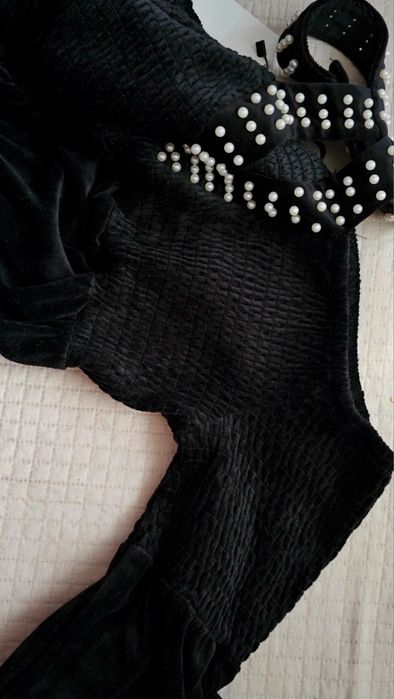 Gotycka czarna sukienka celvetowa alternatiw y2k Nowa lolita cottage