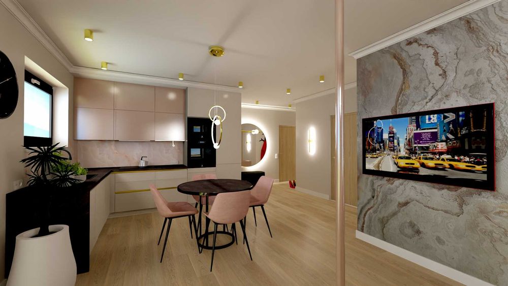 Projektowanie/projektant wnętrz, aranżacja wnętrz, wizualizacje 3D, po