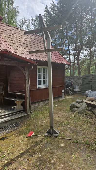 Solidny słup stalowy / konstrukcja pod reklamę 3,4 m