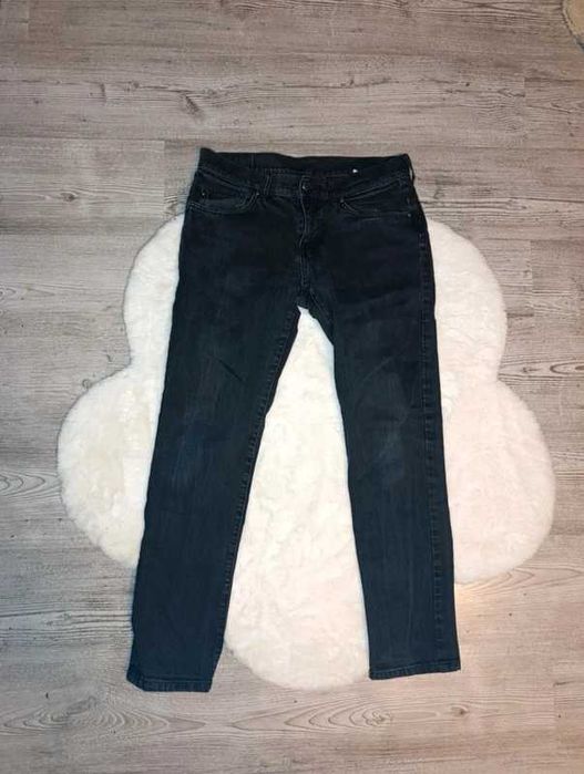 Big star jeansy grafitowe czarne klasyczne slim denim uniwersalne
