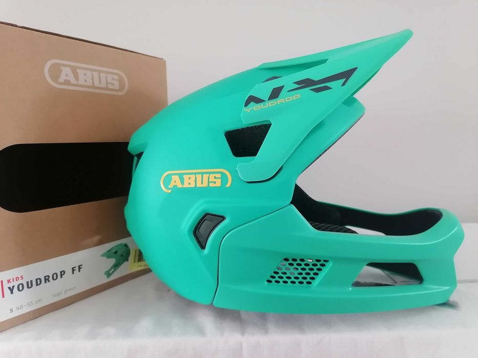Kask rowerowy fullface Abus Youdrop FF Sage Green S 48-55cm