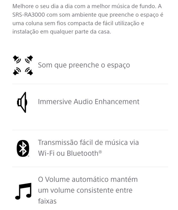 Coluna Sony SRS-RA3000