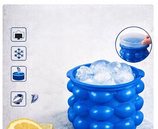 Forma do lodu 3w1 Pojemnik Cooler 24 kostki Silikon HSV