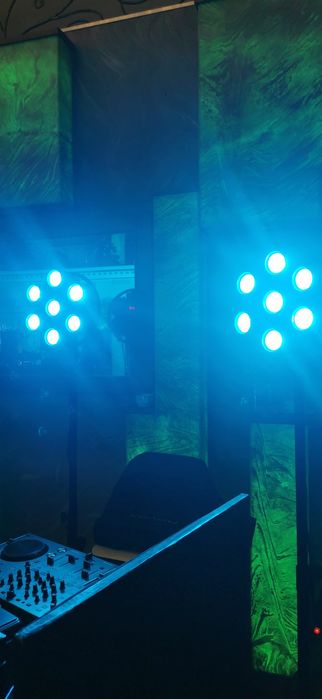 Dwie retro lampy dla Dj 7x 50w