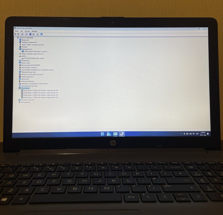 HP 255 G7 Ryzen 3 2200U 8GB DDR4 256GB SSD