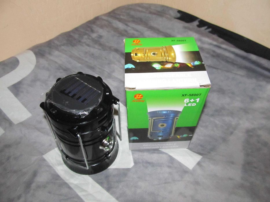 Кемпинговый фонарь c солнечной панелью и USB Переносной фонарик