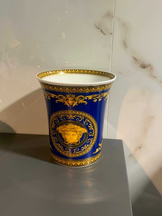 Wazon Rosenthal Versace Medusa, niebieska/Komis Krzysiek