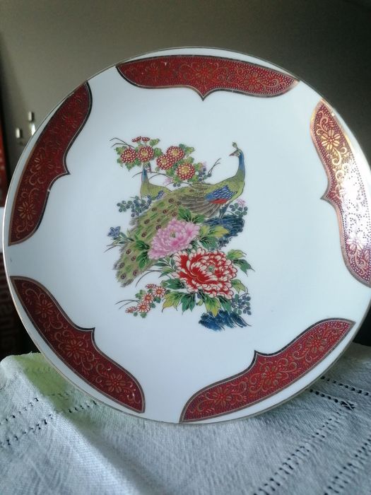 Prato Japonês motivo Pavão