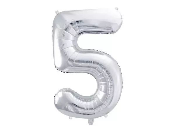 Balon Foliowy 5 86Cm Srebrny. Nowy Produkt