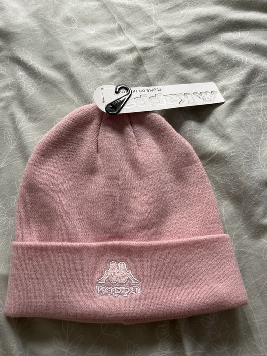 Czapka nowa damska kappa z metką jasny różowy