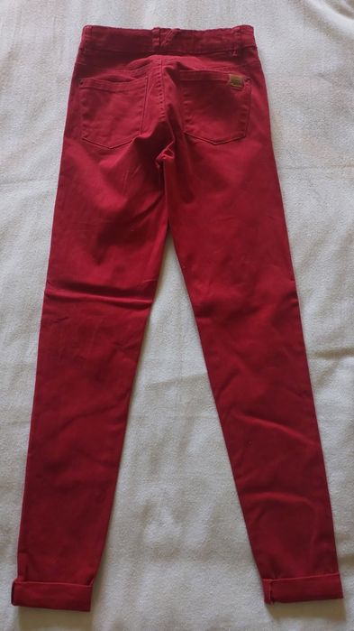 Calças Skinny Fit Vermelhas, 11-12A