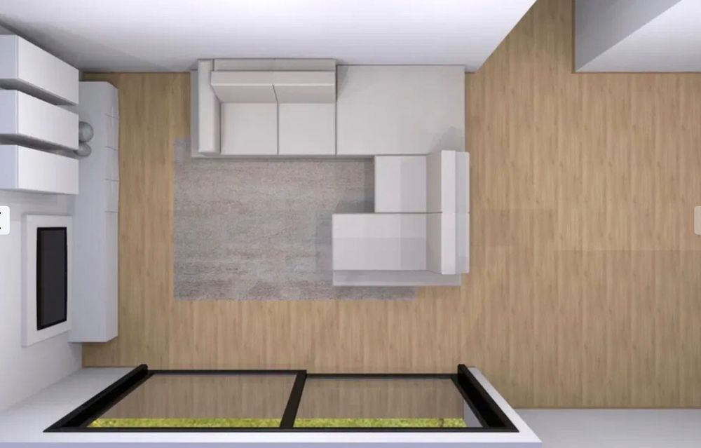 Sofá com formato em U com chaise longue e 5 lugares
