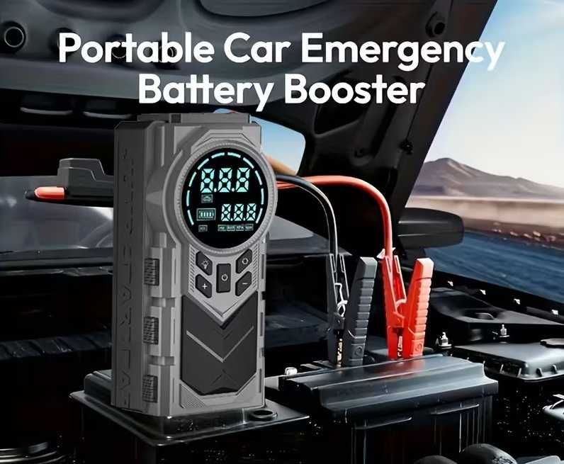 Пускозарядний авто Бустер з компресором 10в1 ABUD 5000A потужний старт