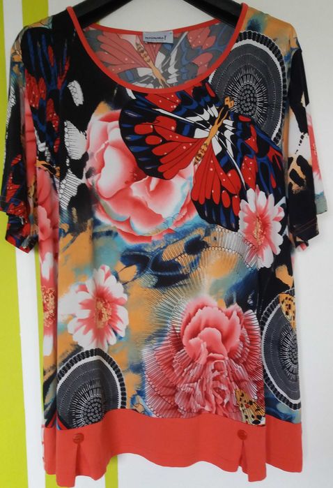 XL(50/52) Kolorowa wygodna bluzka Magmara