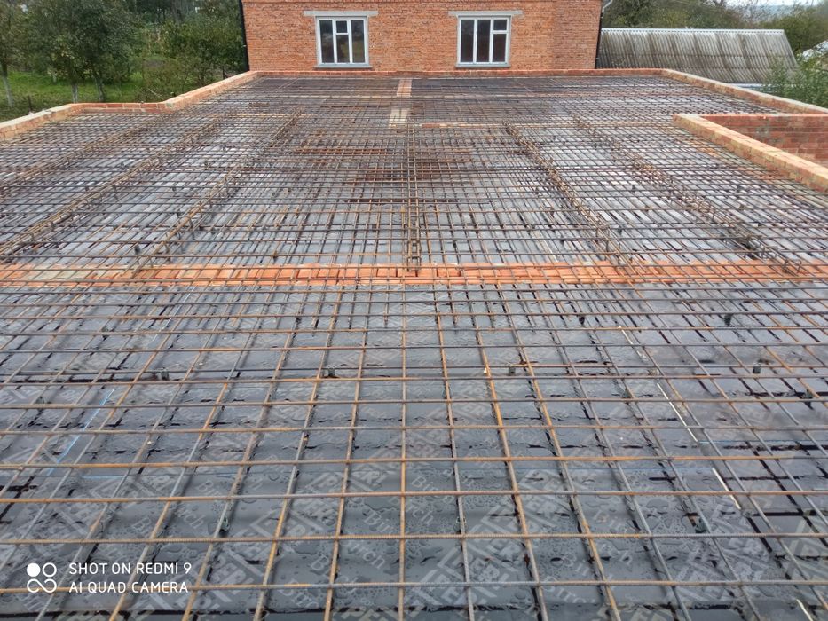 Монолітне перекриття. Бетонні роботи. Фундаменти, сходи, армування.