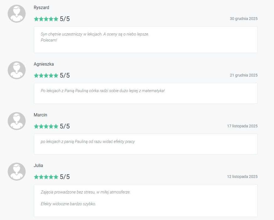 Korepetycje z Matematyki Online - duże doświadczenie