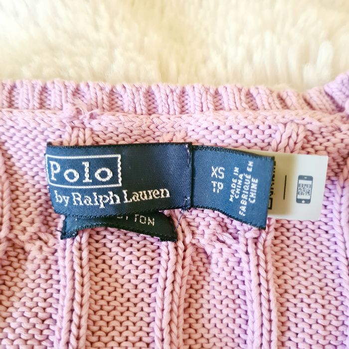 Oryginalny sweter Polo Ralph Lauren lila fiolet  XS