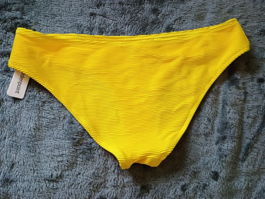 Dół od bikini Żółte klasyczne prążek