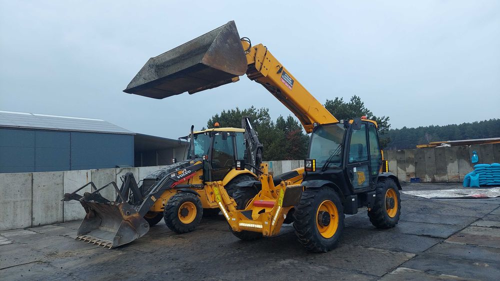 usługi koparko-ładowarką, koparką , ładowarką teleskopową