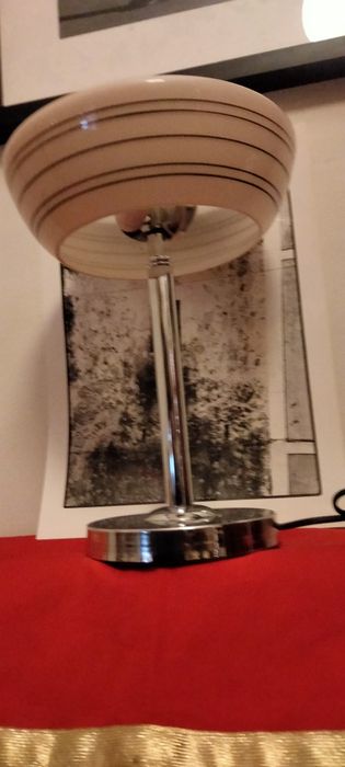 Candeeiro de mesa vidro arte deco