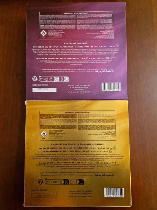 Coffrets Ulric de Varennes: Chic-Issime

& Gold-Issime