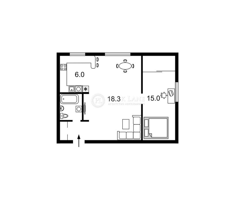 2-rooms apartment apartment by the address st. Bulvar Druzhby Narodov (area 45,5 m²) - Atlanta.ua - photo 2