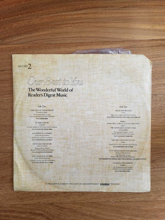 Vinyl Records | "Our Best to You", The Wonderful World Reader's Digest64285975984770124