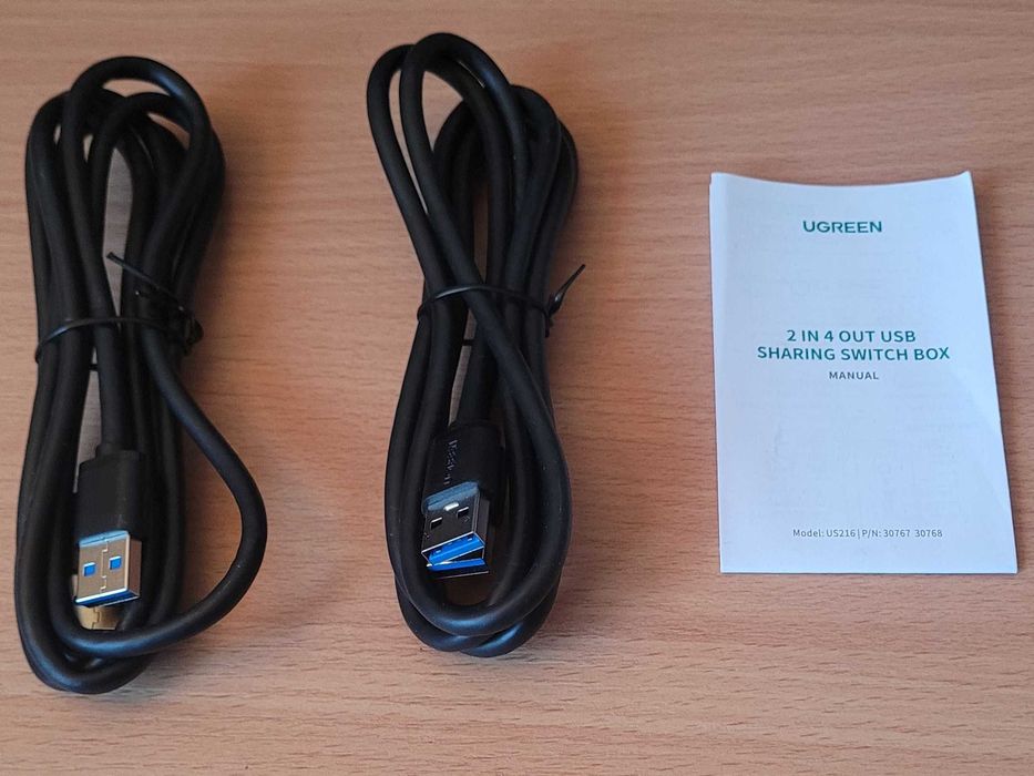 Przełącznik Switch USB 3.0 UGREEN 2PC na 4 Urządzenia 5Gbps