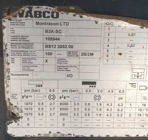 2012 Полуприцеп самосвал Wilcox 58м3 Входять європалети 2 підйомні осі