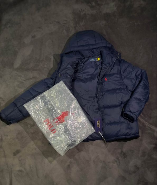 Polo ralph lauren casaco de pena azul-marinho