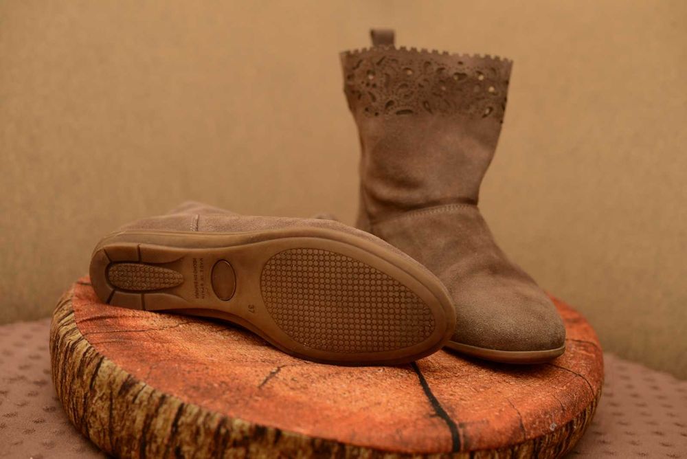 Полусапожки замшевые Luciano Carvari оригинал р37