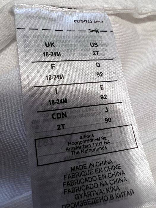 Футболки adisas на 1-1,5 роки та 1,5-2 роки