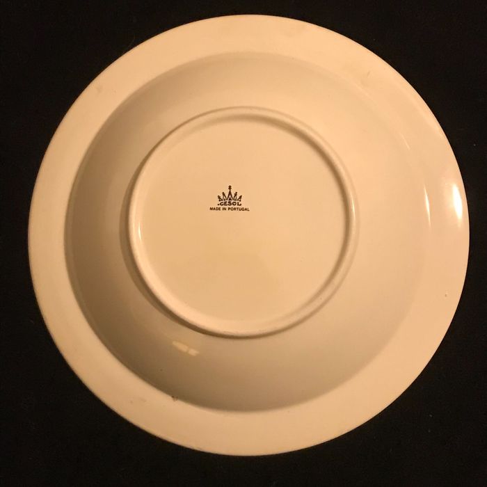 Caneca Prato Rechaud criança Porcelana S. P. Coimbra Antiga Antigo