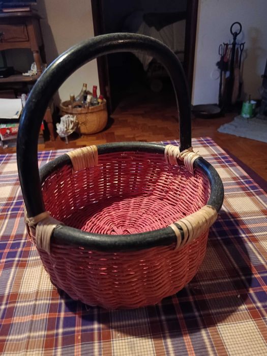 Cesto e pote decorativo decoração rustico como novos