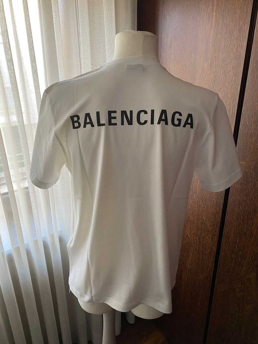 T Shirt Balenciaga Logo White
