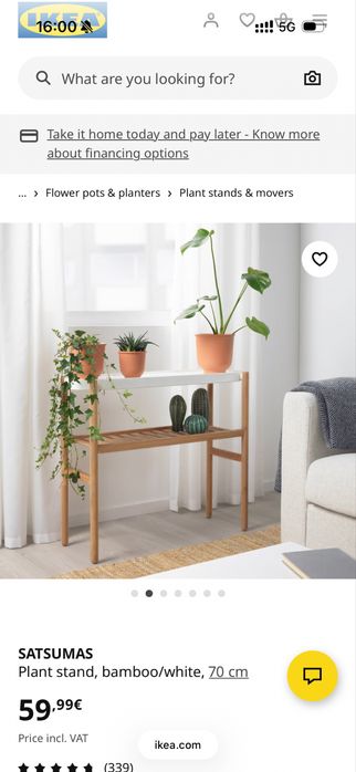 Plant stand, SATSUMAS ikea